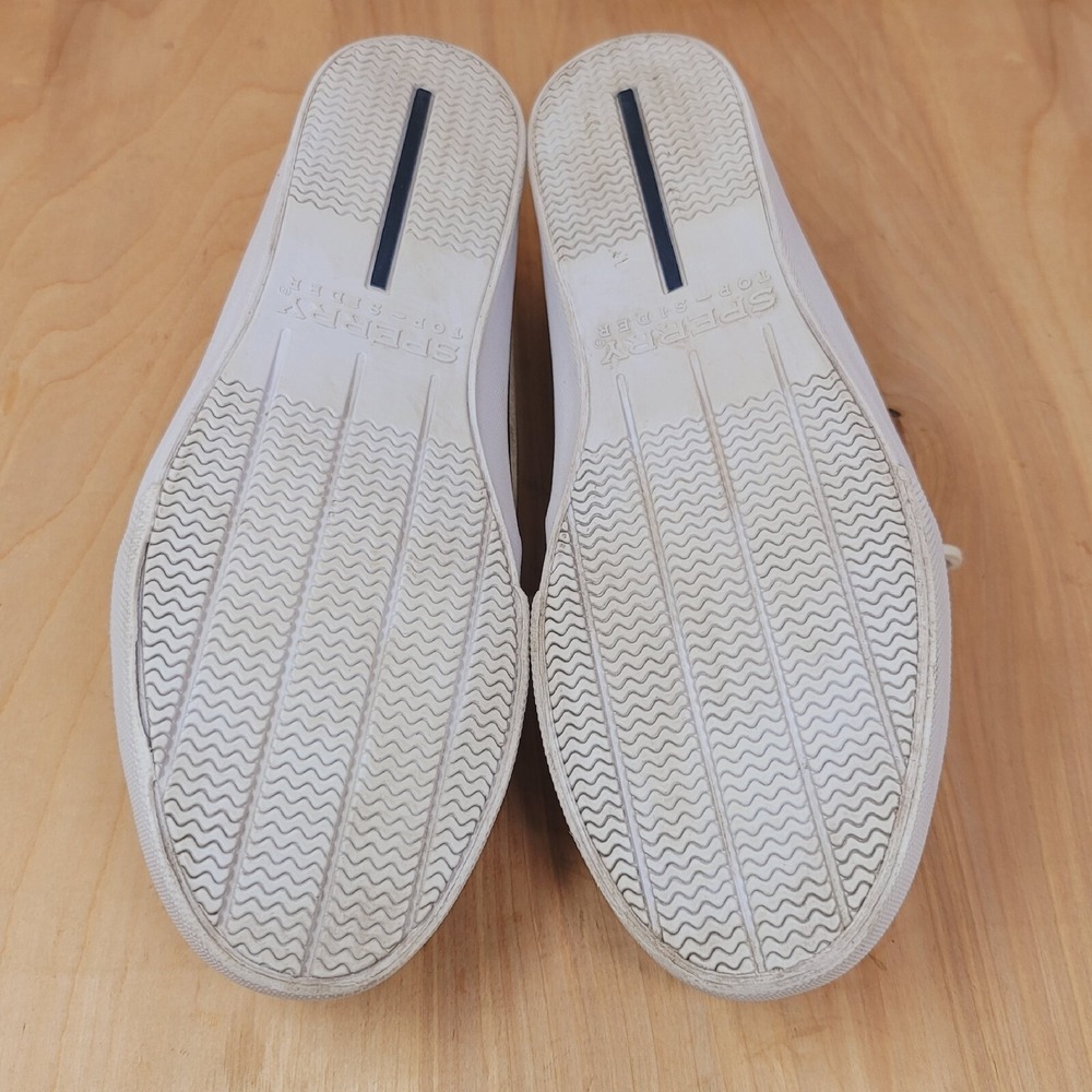 Sperry Topsider Boat Shoes Mens 10.5 M Bahama II White Cap Sneakers STS13106 - Picture 10 of 14